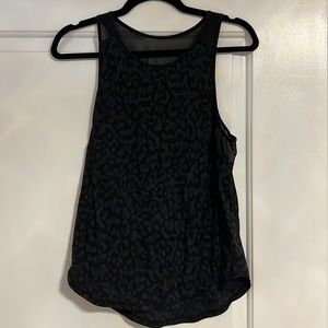 Lulu Lemon Black Cheetah Workout Top